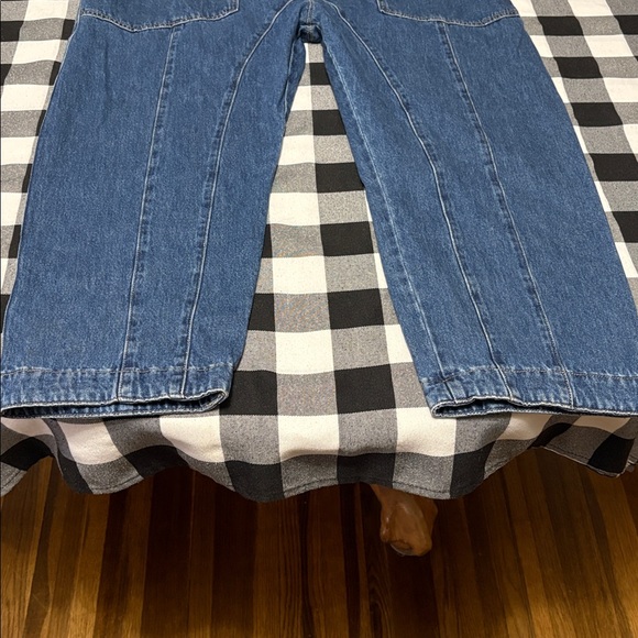 WE THE FREE People High Roller Jumpsuit Slouchy Denim Overall Oversized Women L - Picture 4 of 13